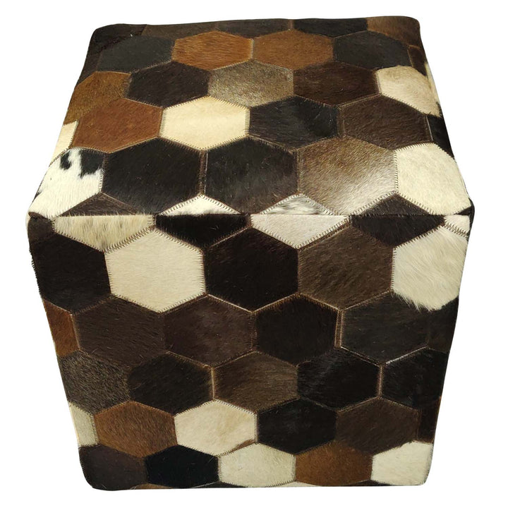 Patchwork Ledersitzkissen Vanita