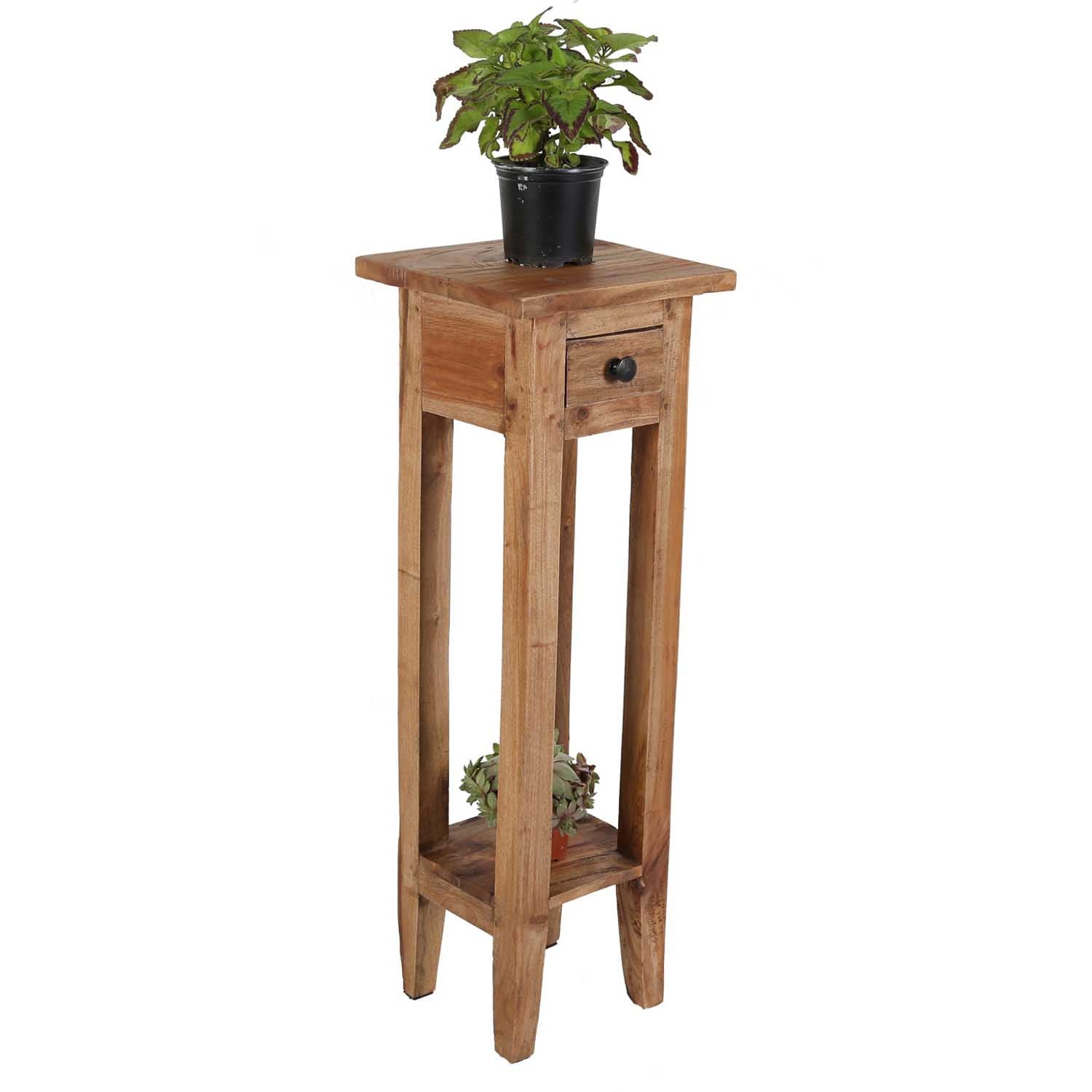 Beistelltisch aus Teakholz – Schublade, 75 cm hoch – CASA-MORO