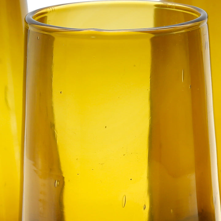 Mondgeblazen cocktailglazen van amberkleurig glas – licht gestructureerd, stijlvol en individueel