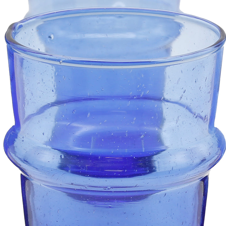 Blauwe cocktailglazen van gerecycled glas – stijlvol en handgemaakt