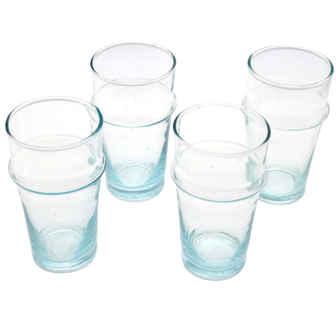 Verre à dessert transparent – soufflé à la bouche, avec de fines inclusions d'air