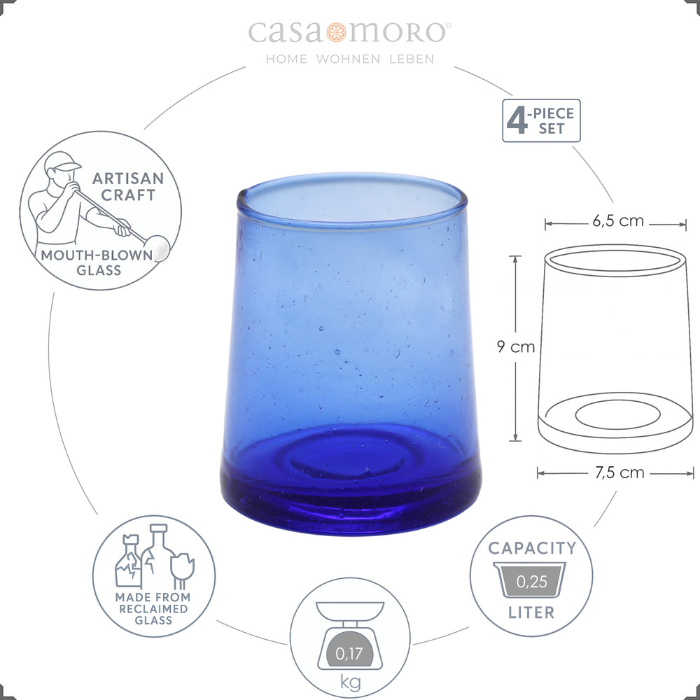 Café glacé servi dans un verre bleu – moderne, fait main et facile à saisir