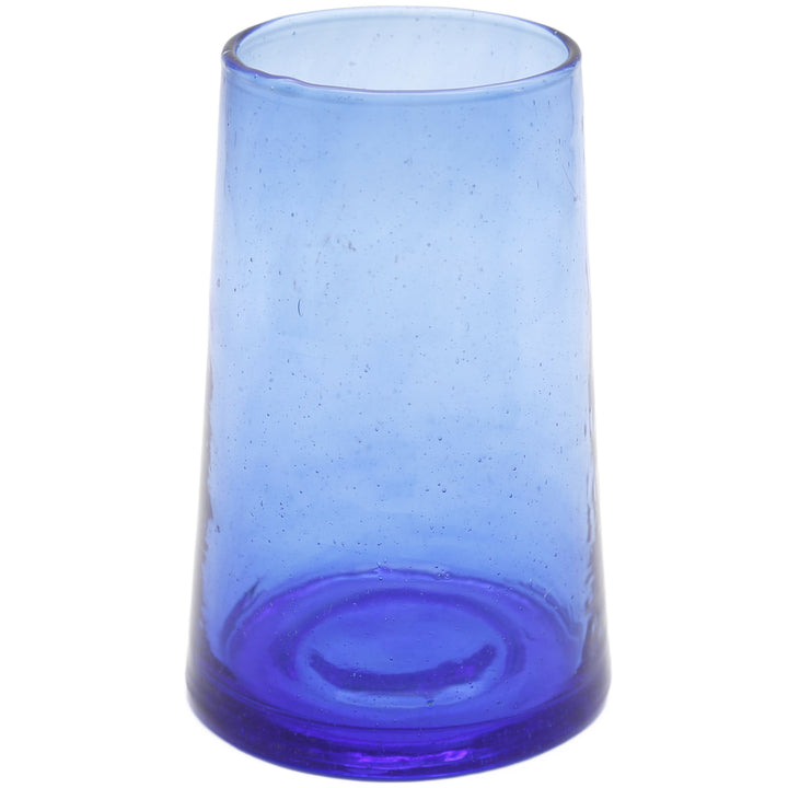 Cocktail Gläser Set im 4er-Pack – blau getönt, mundgeblasen und leicht konisch geformt