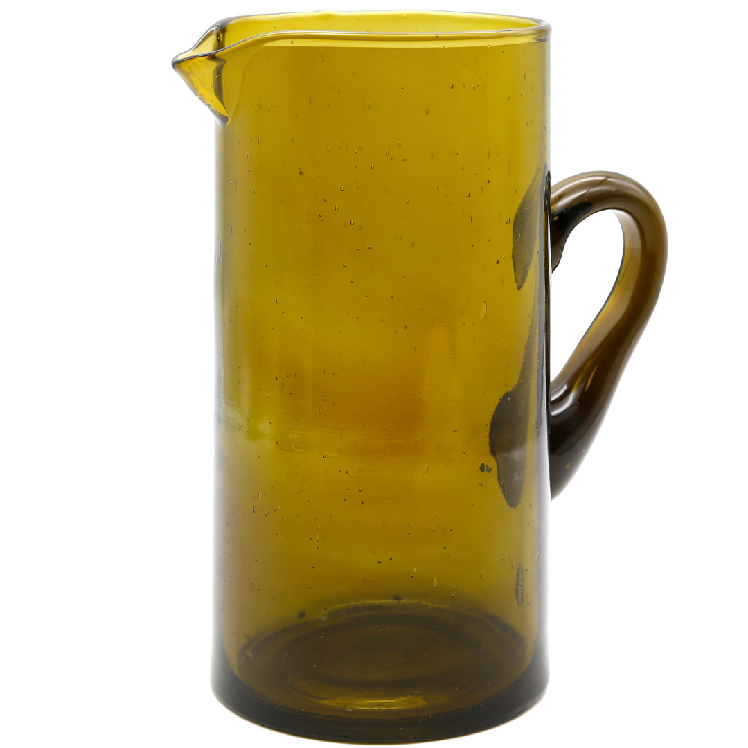 Handgefertigte Karaffe aus aufbereitetem Glas mi 1 Liter Volumen