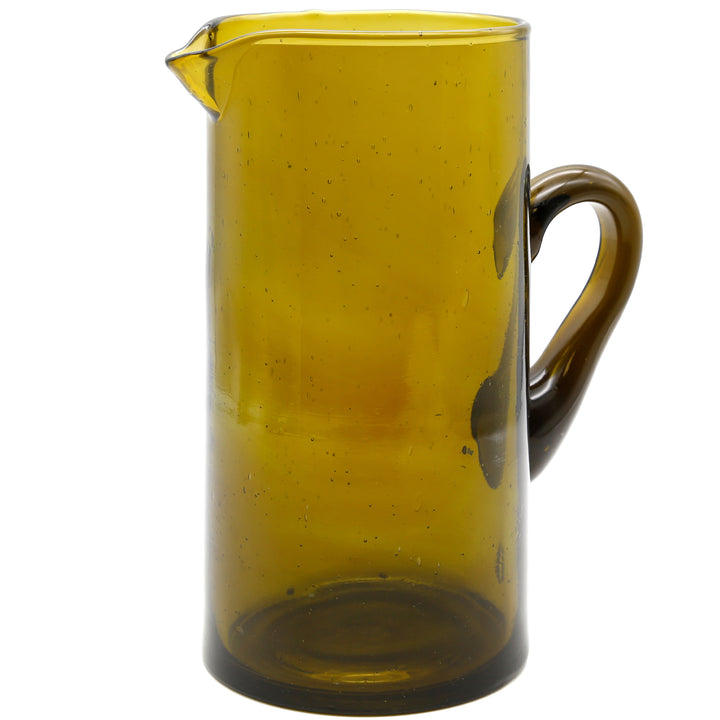 Handgefertigte Karaffe aus aufbereitetem Glas mi 1 Liter Volumen