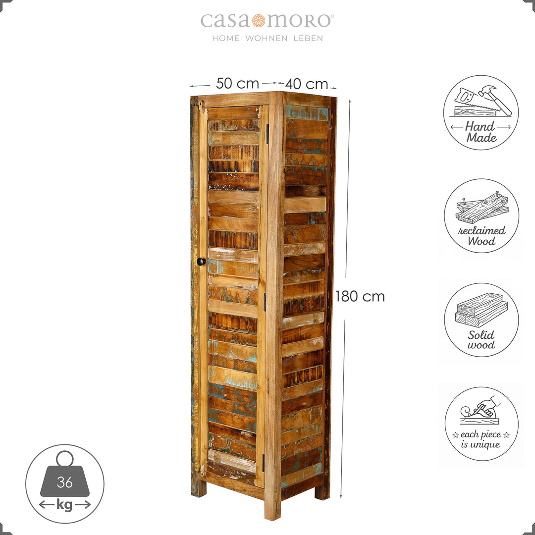 Massivholz Hochschrank – Schmal – CASA-MORO