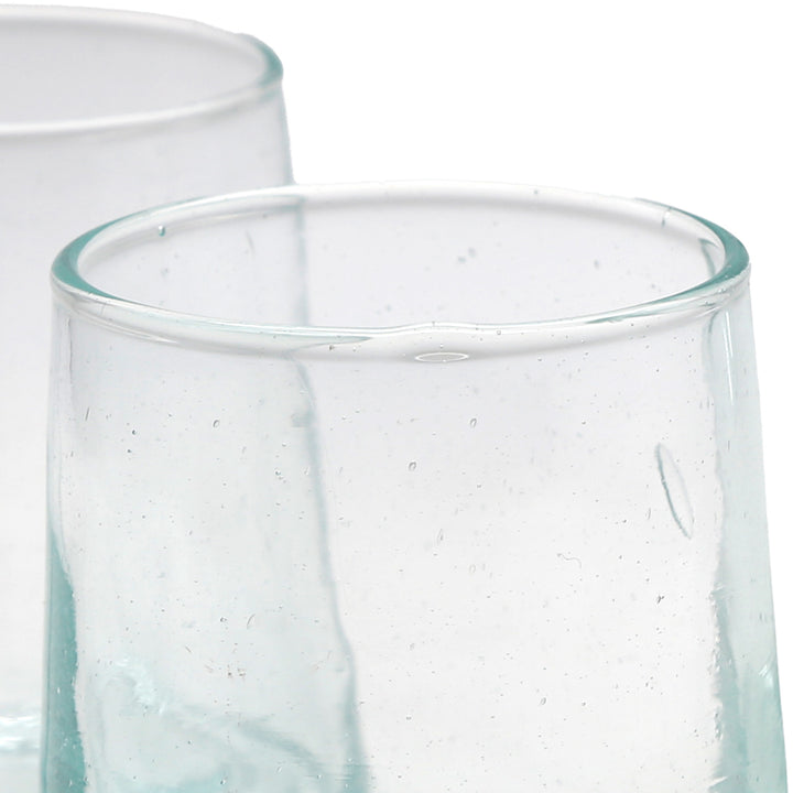 Latte Macchiato Glas – transparentes, mundgeblasenes Unikat aus Altglas