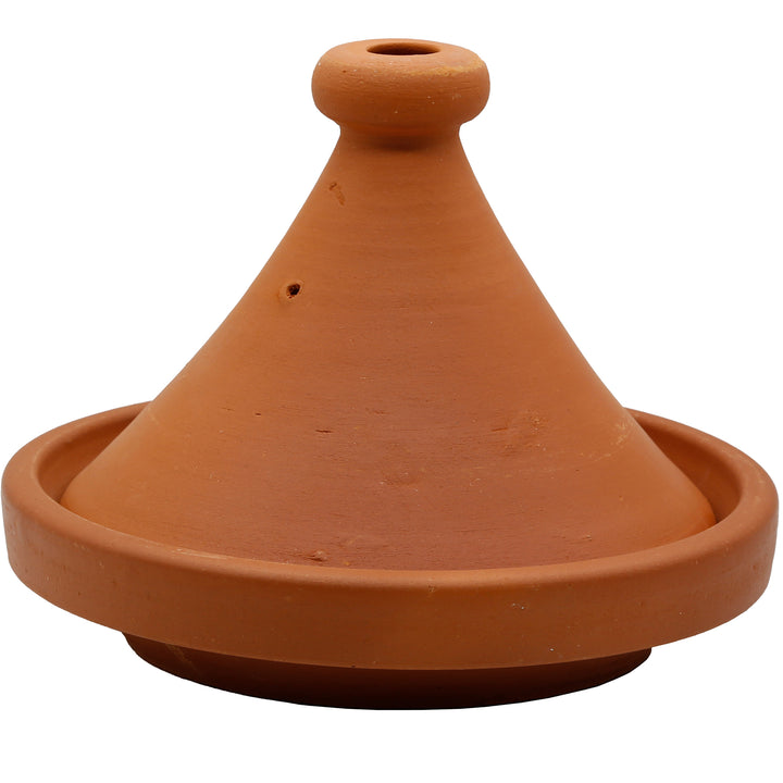 Tajine Topf aus Marokko 25 cm, unglasiert und naturbelassen aus traditionellem Ton