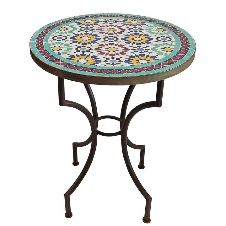 Mosaic table from Morocco - Round -M60-6