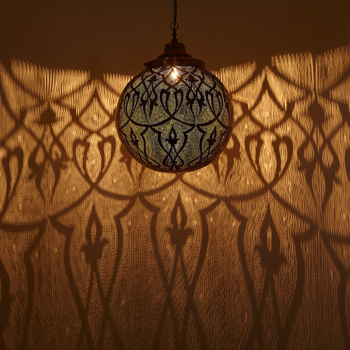 Orientalische Messinglampe Taj