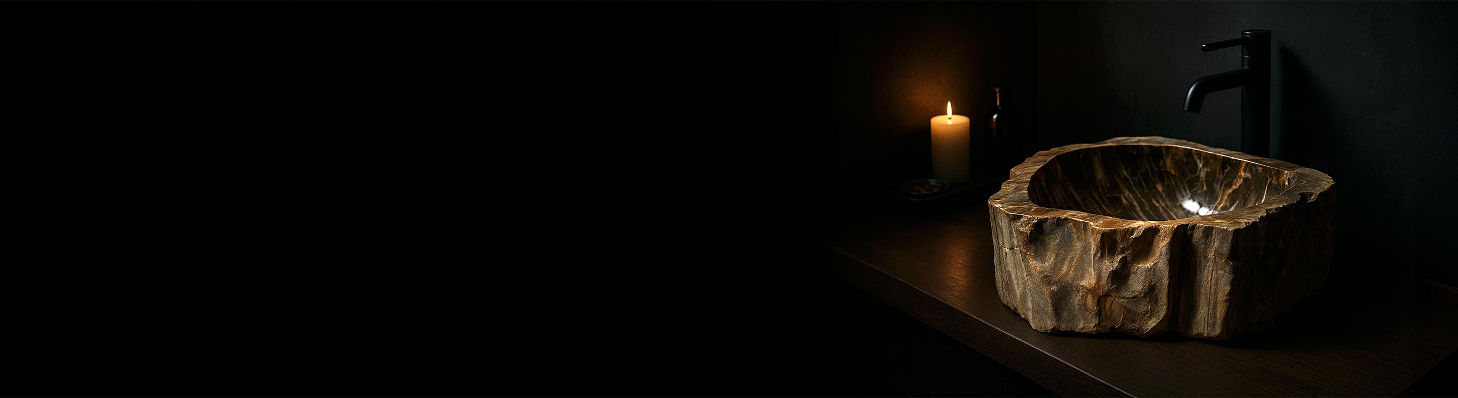 Naturstein Waschbecken – Naturstein Waschbecken aus Flussstein – hochwertige Steinwaschbecken für Spa & Bad aus Marmor und fossilem Holz