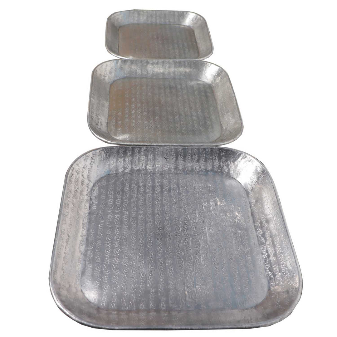 Orientalisches Tablett Prisma Silber