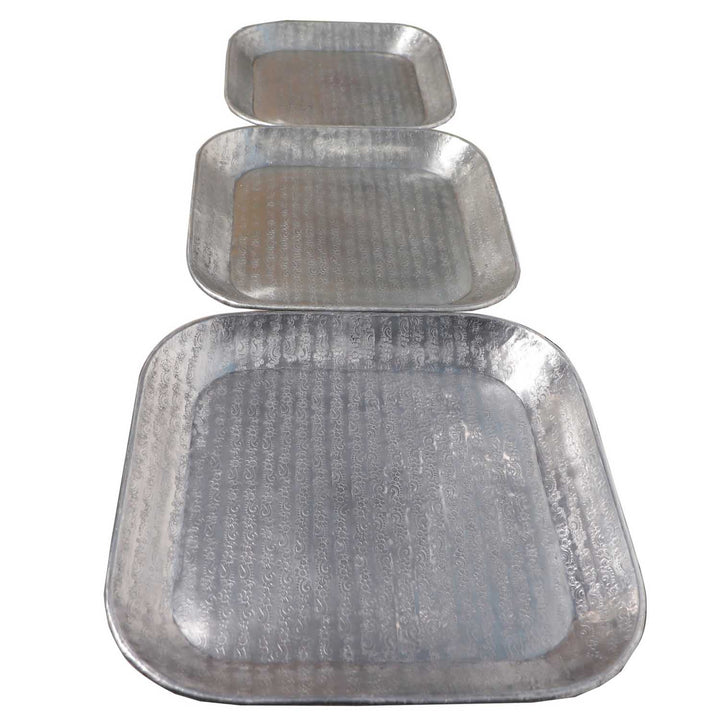 Orientalisches Tablett Prisma Silber