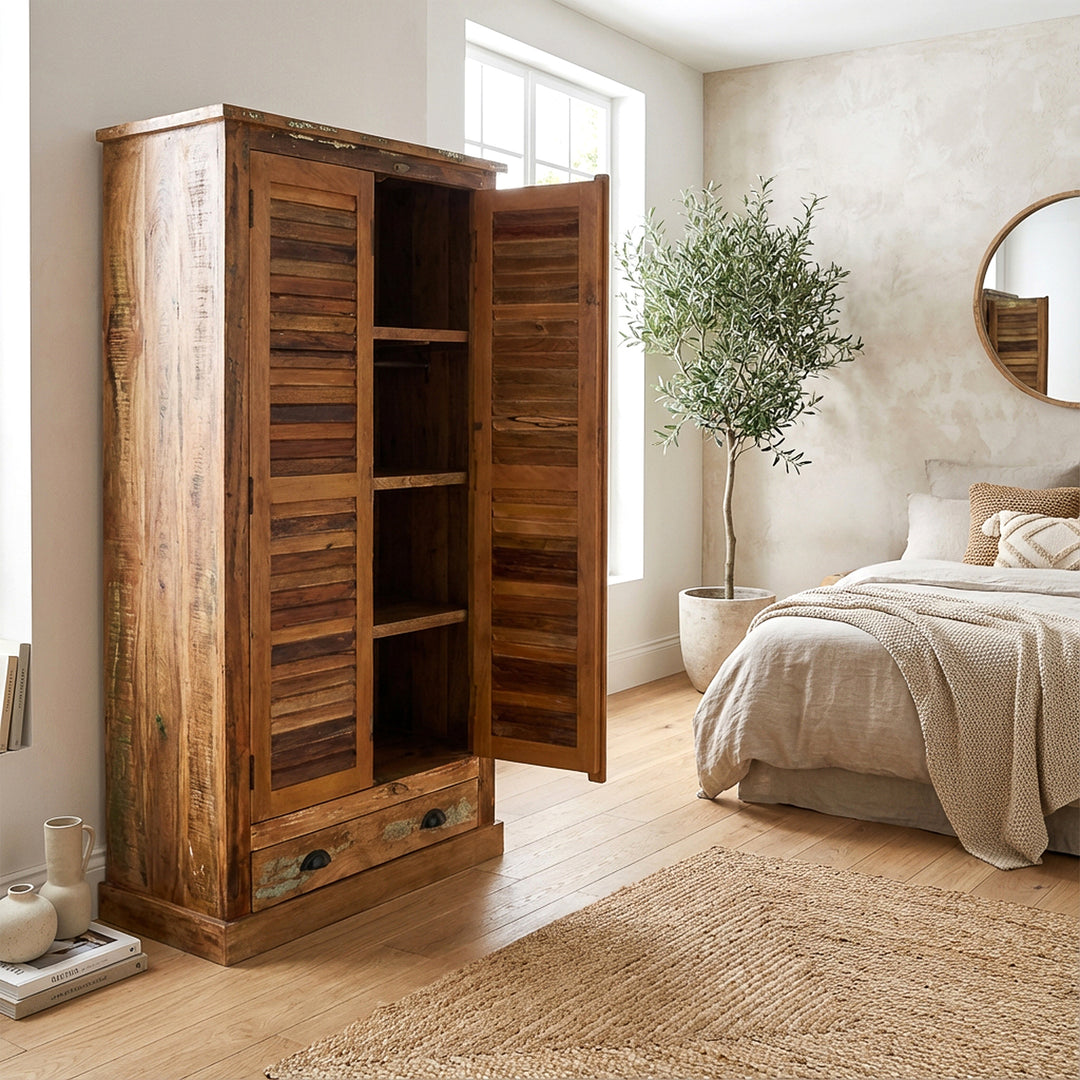 Massivholz Kleiderschrank – 180 cm hoch – CASA-MORO