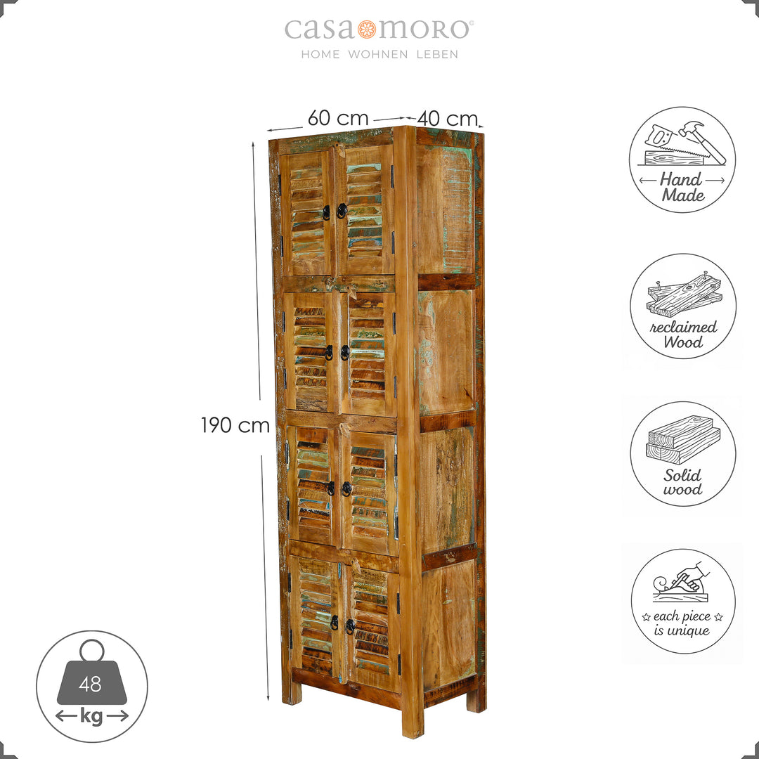 Massivholz Hochschrank – Schmal – CASA-MORO