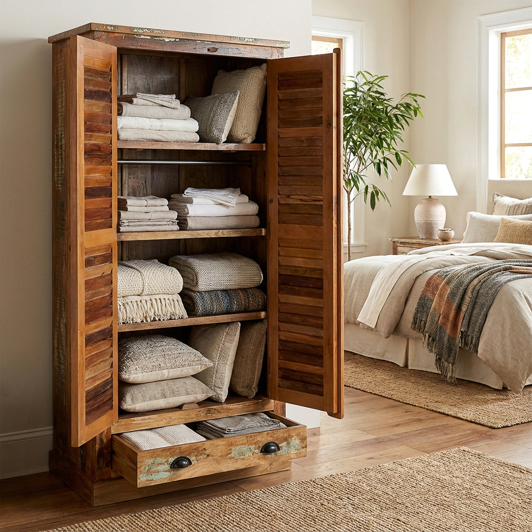 Massivholz Kleiderschrank – 180 cm hoch – CASA-MORO