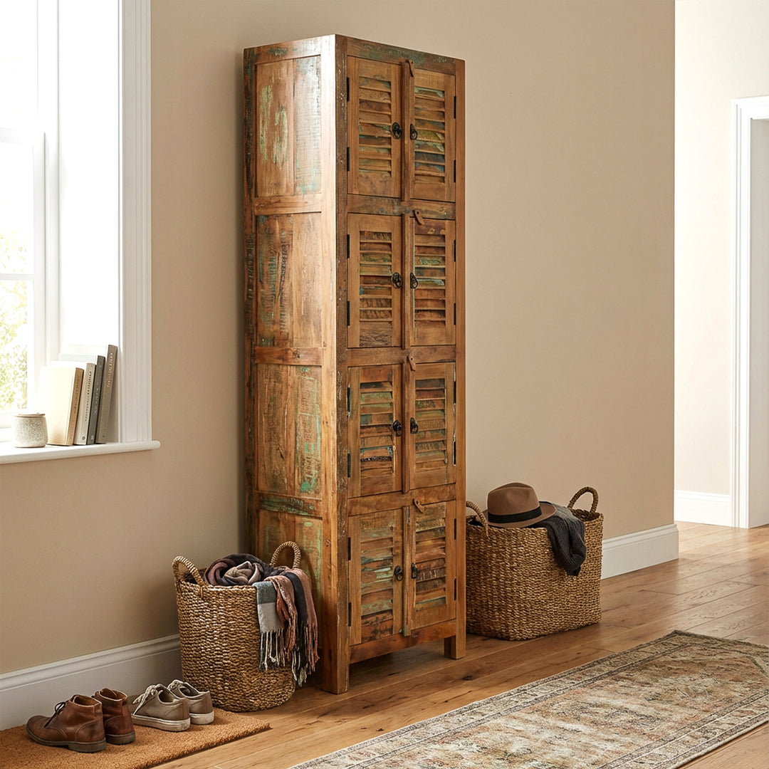 Massivholz Hochschrank – Schmal – CASA-MORO