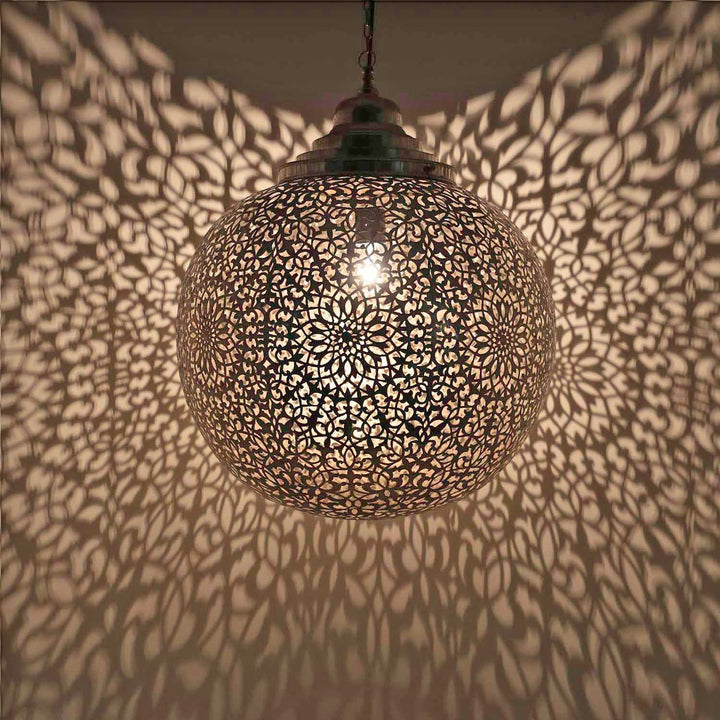 Orientalische Silberlampe Hasna