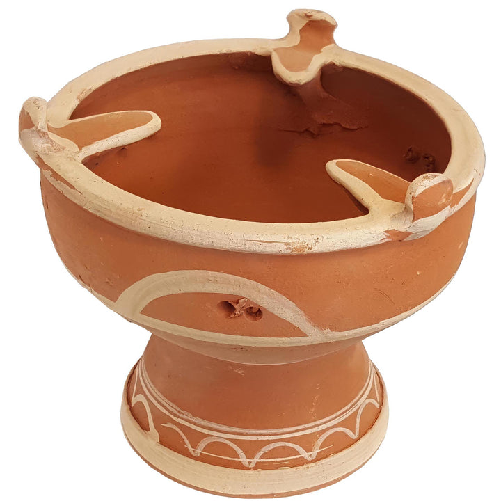 Tajine Stövchen aus Ton, marokkanischer mejmar für Holzkohle als Tischgrill oder Grill für Tagine